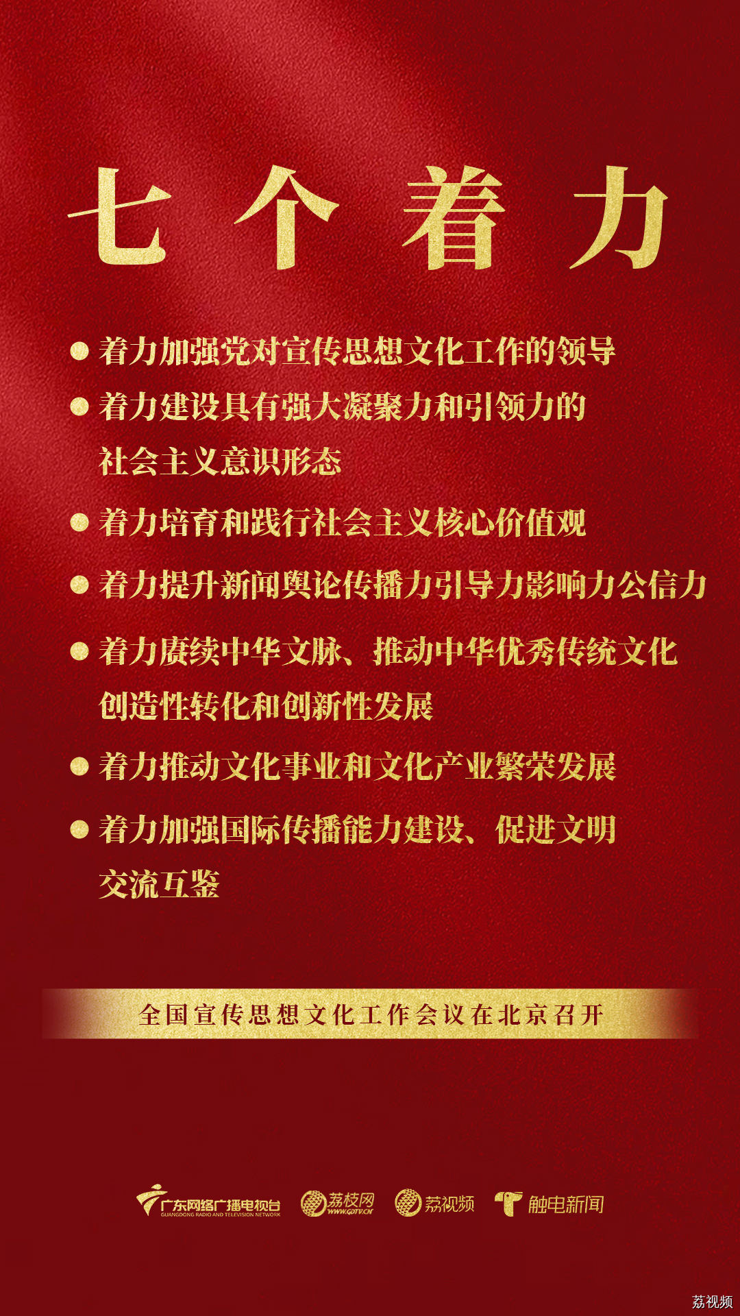 一组海报划重点!习近平文化思想首次提出,这场会议意义重大