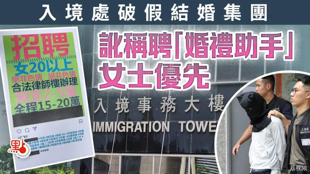 香港一假结婚团伙涉案超700万港元，154人被拘捕