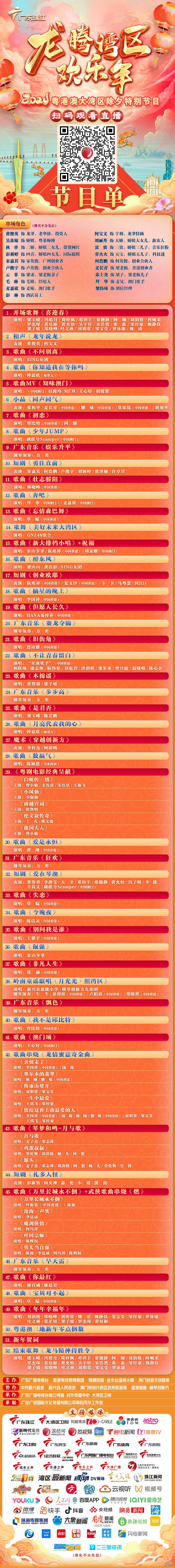 龙腾湾区欢乐年——2024年粤港澳大湾区除夕特别节目单来了!