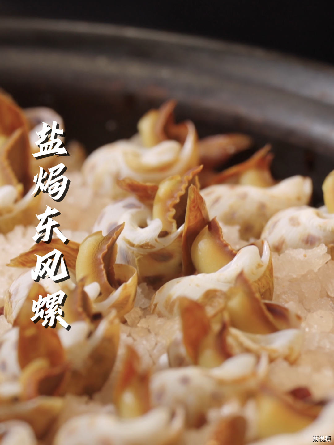 只需要两种食材，简单美味的盐焗东风螺就做好了 #老广的味道 #家常菜 #纪录片