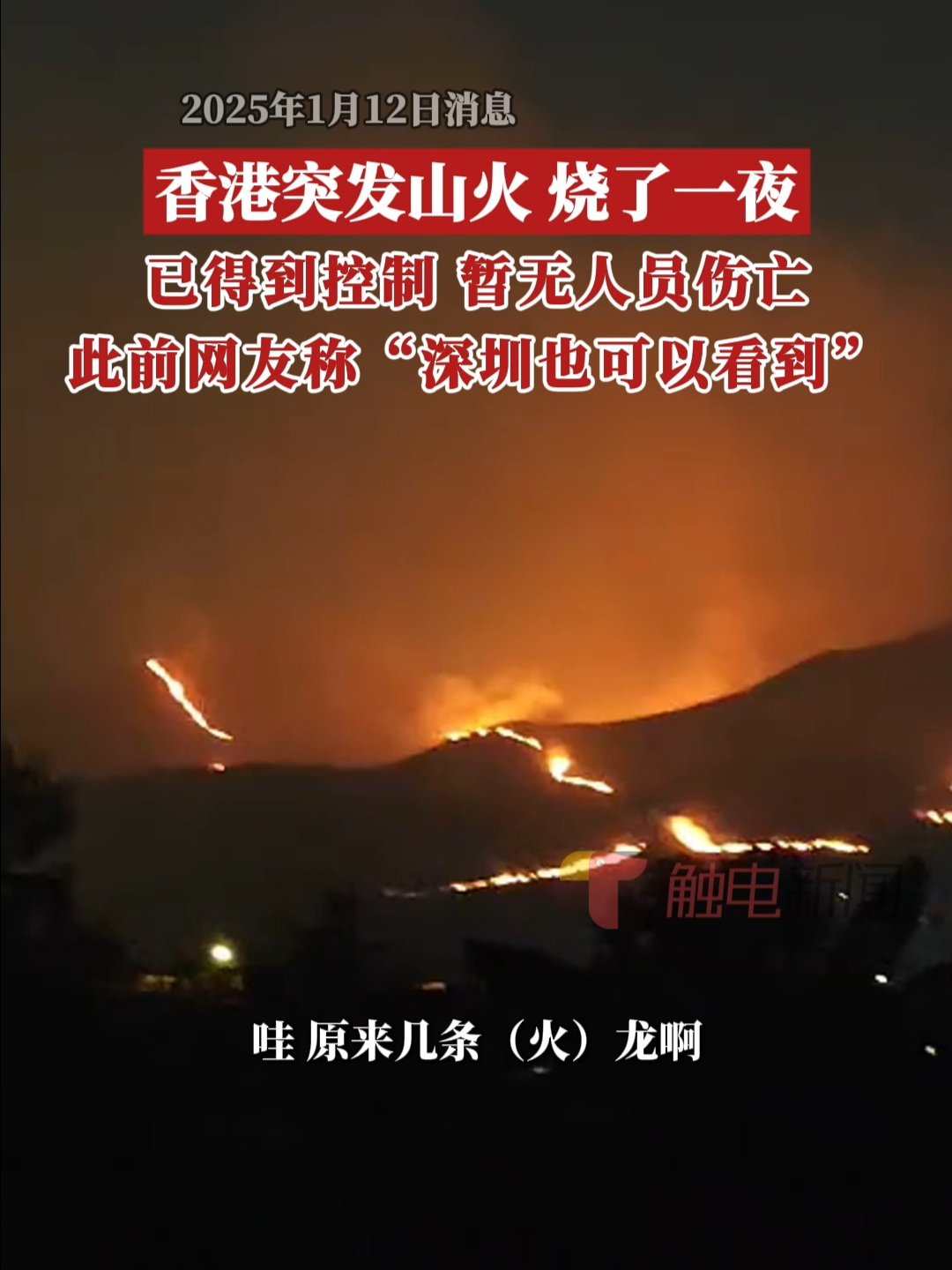 香港元朗山火火势已得到控制,暂无人员伤亡 | 荔视频