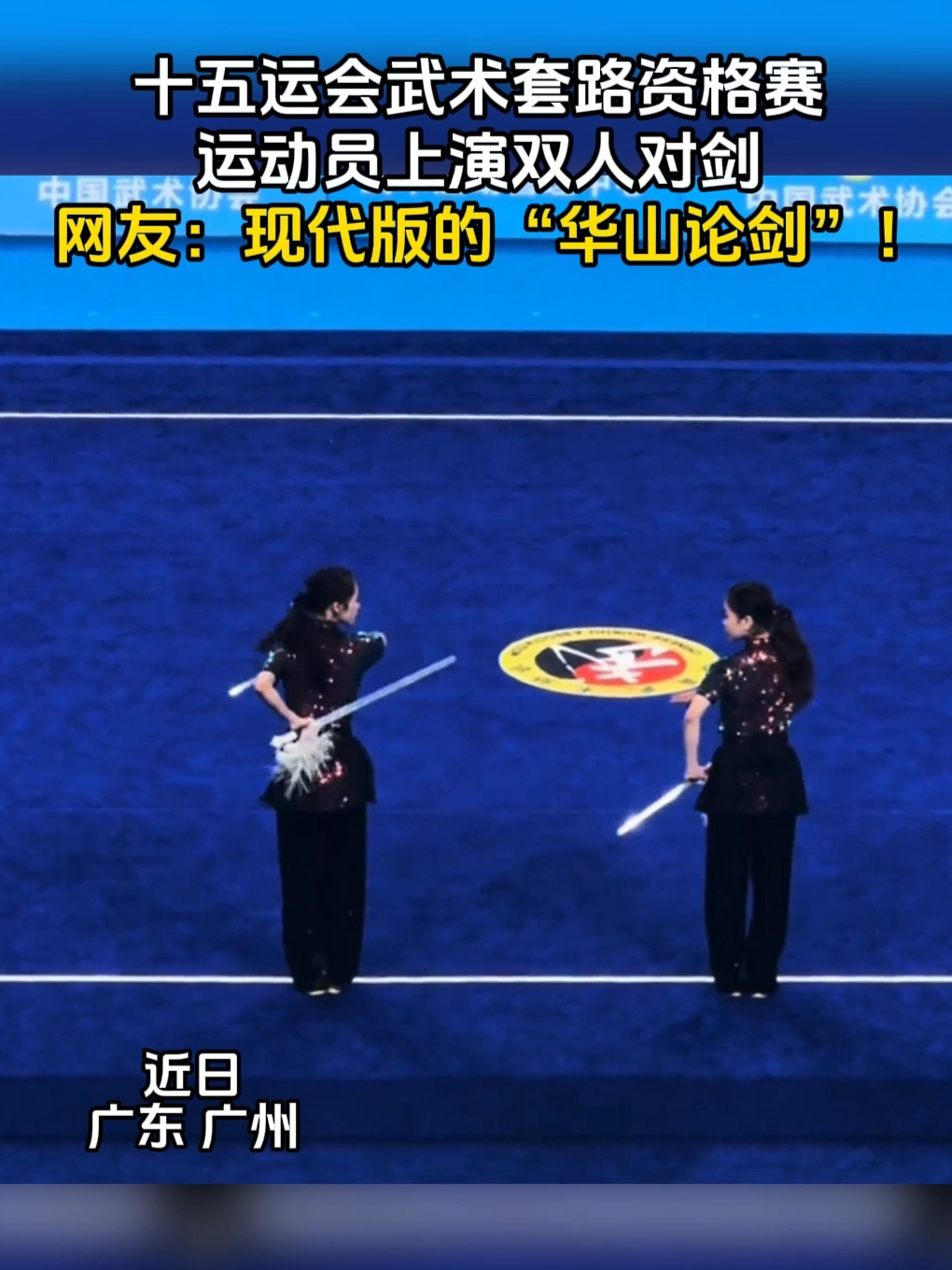 十五运会武术赛现双人对剑,网友:华山论剑再现 | 荔视频
