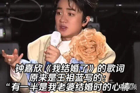钟嘉欣《我结婚了》的歌词 原来是王祖蓝写的