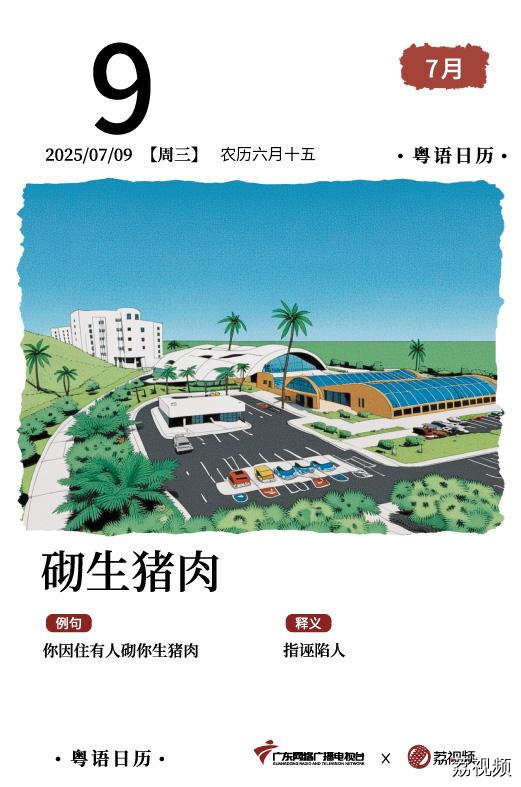 【粤语日历】2025年7月9日：砌生猪肉