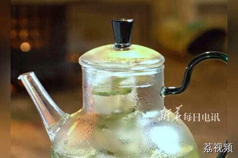 30秒学会荔枝龙井冷泡茶做法~感受夏季的果香与茶韵