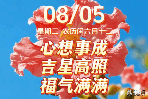 今天是8月5日，星期二