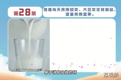 健康素养66条：第28条 提倡每天食用奶类、大豆类及其制品适量食用坚果。
